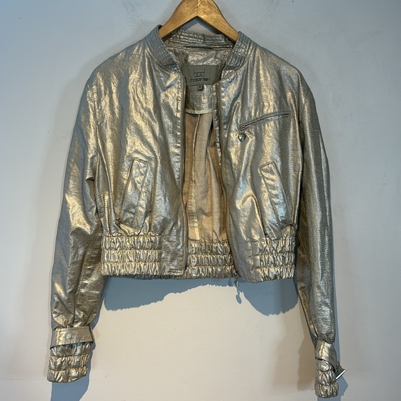 Bod & Christensen linen blend silver metallic cropped jacket size 10 - Picture 11 of 11